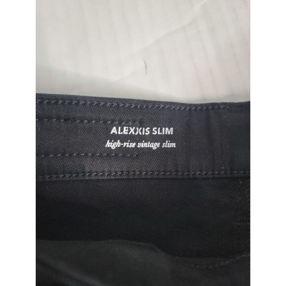 Adriano Goldschmied Jeans Sz 24 Alexxis Vintage Slim High Rise Faux Leather - Picture 7 of 12